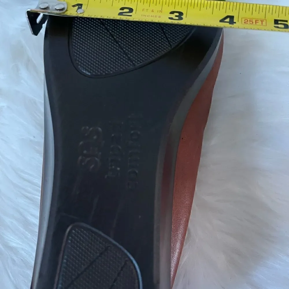 SAS leather Brown weave slip on wedge shoes comfort footbed SZ 11 M run …